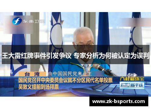 王大雷红牌事件引发争议 专家分析为何被认定为误判